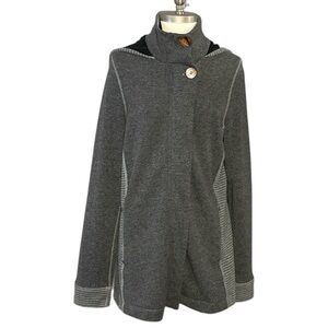 Prana Kari Wool Blend Large Hooded Sweater Jacket